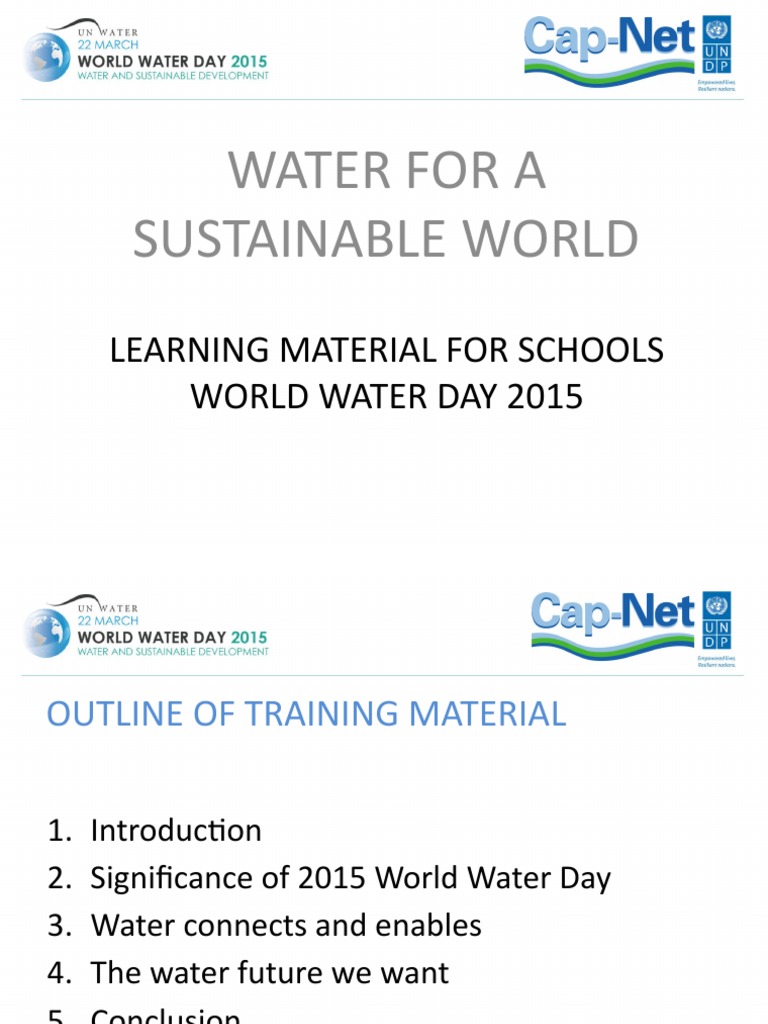 Water For A Sustainable World | PDF | Sustainability | Global Warming