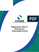 Reglamento Sobre El Subsidio Por Enfermedad Comn PDF