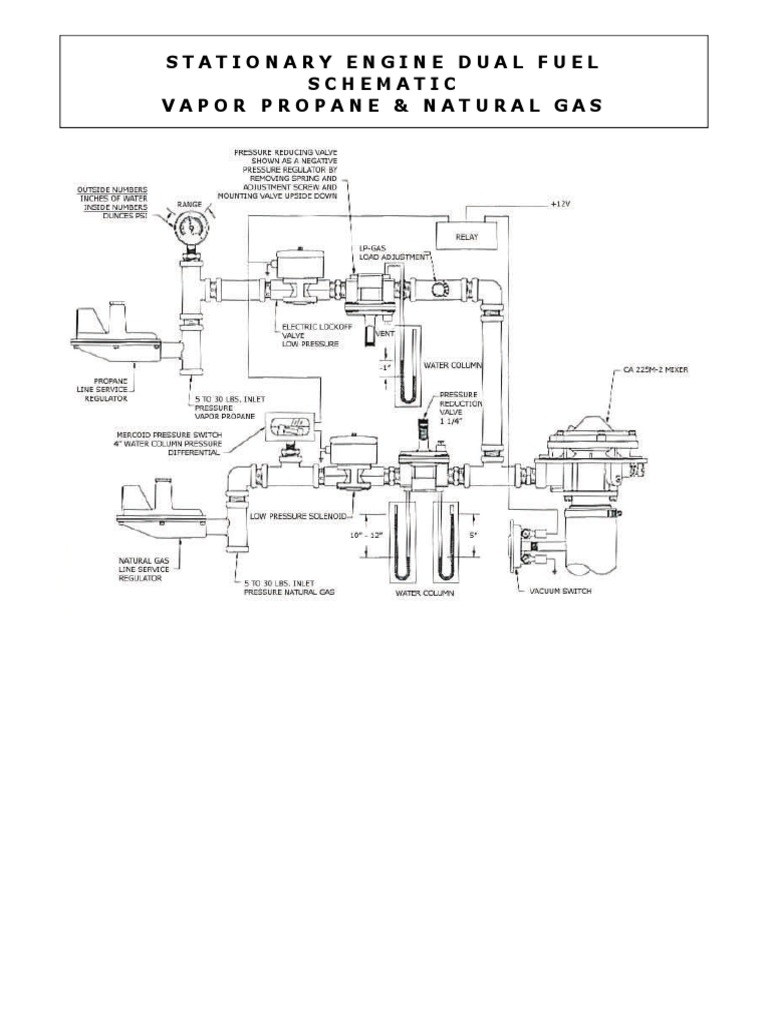 Dual Fuel Engine Schematic Diagram | PDF