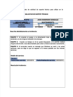 El Formato de Solicitud de Soporte Tecnico para Utilizar en La Orga PDF