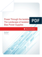 Power Through The Isolation Barrier: The Landscape of Isolated DC/DC Bias Power Supplies