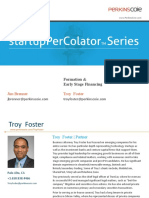 Troy Foster Jim Brenner: Formation & Early Stage Financing