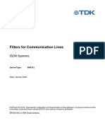 Filters For Communication Lines: ISDN Systems