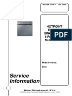 Service Information: Hotpoint Built in Single Oven 5 Programme Multifunction