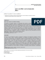 Algunas claves para escribir correctamente un artículo científico