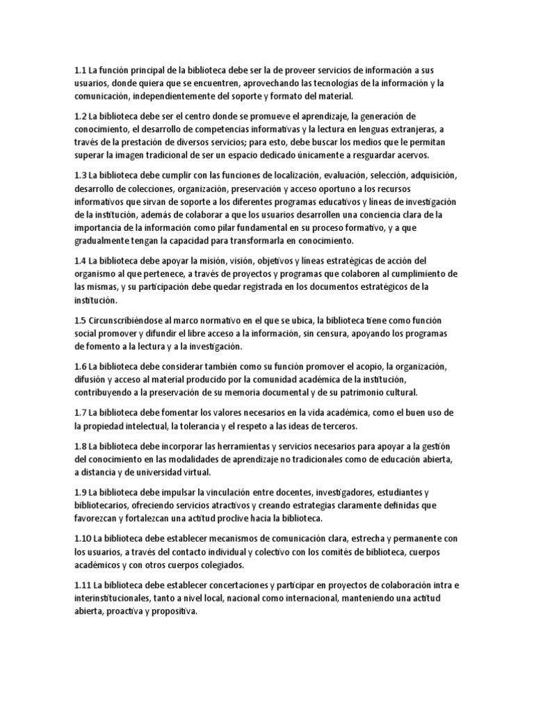 Las Funciones Fundamentales De La Biblioteca Académica En El Siglo Xxi