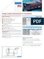 Single Output Thermostat or Humidistat Single Output Thermostat or Humidistat