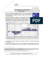 Indice General de Actividad Económico Marzo 2005