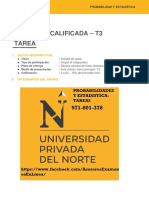 Actividad Calificada - T3 Probabilidad y Estadistica Se Resuelve Whatsapp 971-801-378