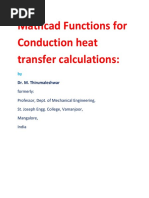 Mathcad Functions For Conduction Heat Transfer Calculations