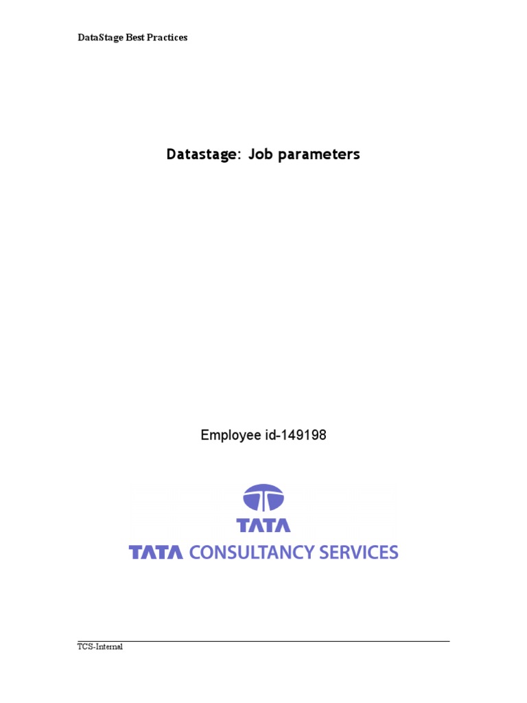 DatastageJob Parameters PDF Command Line Interface Data Management