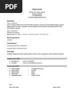 SAP FI Sample Resume