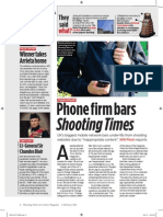 Phone Firm Bars Shooting Times, 2 Feb 2011