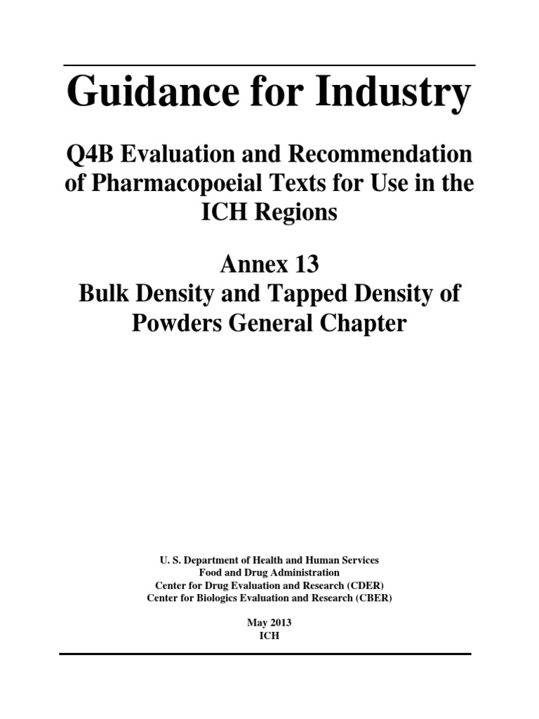 Q4B Annex 13 Step 3 Bulk Density And Tapped Density Of Powders – CZNZ