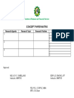 Concept Paper Matrix Format