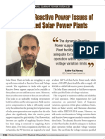 Reactive Power Issues in Grid Connected Solar Plants  