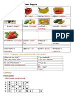 Bahasa Inggris - Mengenal Buah-Buahan Untuk SD