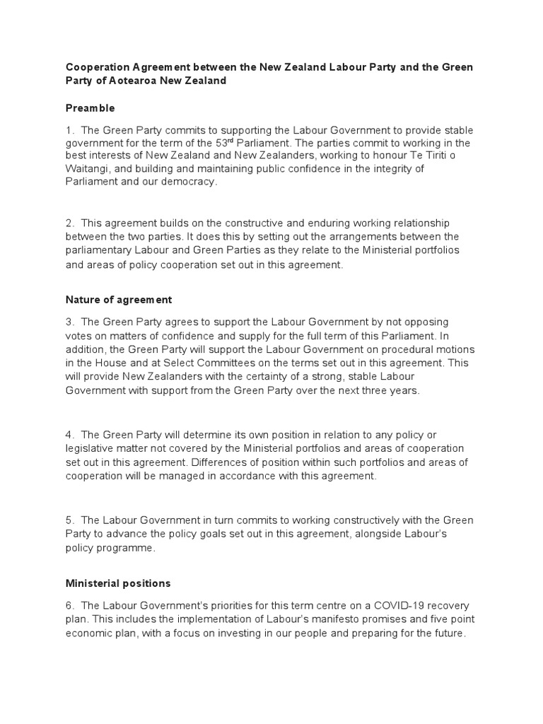 Cooperation Agreement PDF (Government) Policy