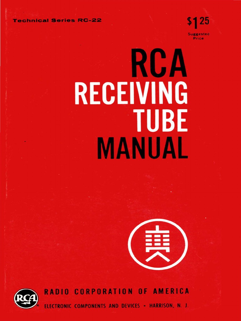 1963 RC22 RCA Receiving Tube Manual PDF PDF Vacuum Tube