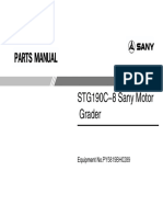 STG190C-8 Sany Motor Grader: Equipment No - PY5819BH0289