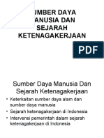 Sumber Daya Manusia Dan Sejarah Ketenagakerjaan