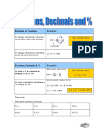 Fractions and Decimals Questions and Awnsers