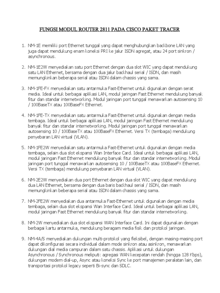 Modules Router 2811 | PDF