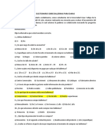 Cuestionario Sobre Calzado para Damas