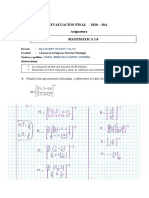 Evaluación Final - Distancia - Matemática 1.0