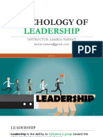 Psychology of Leadership 