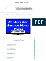 ALL LCD - LED TV Service Menu Codes Soft4led