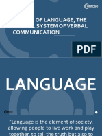 Nature of Language, The Symbol System of Verbal Communication