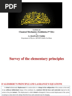 D-Alembert Principle and Lagrange's Equations