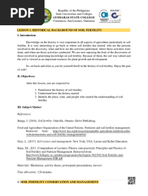 Lesson 1 - Historical Background of Soil Fertility PDF