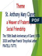 St. Anthony Mary Claret:: A Weaver of Fraternity and Social Friendship