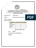 Digital Signal Processing Lab Report