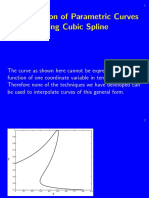 Interpolation of Parametric Curves Using Cubic Spline