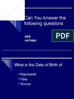 Can You Answer The Following Questions