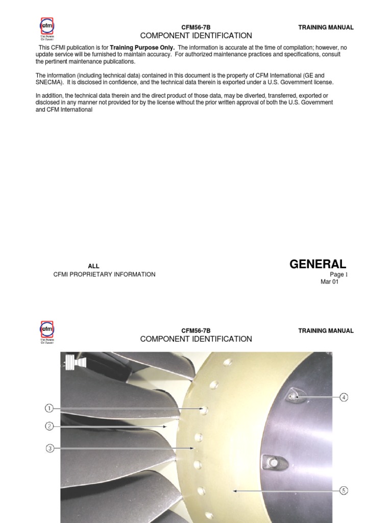 CFM56-7B Engine Component Manual | PDF | Pump | Engines
