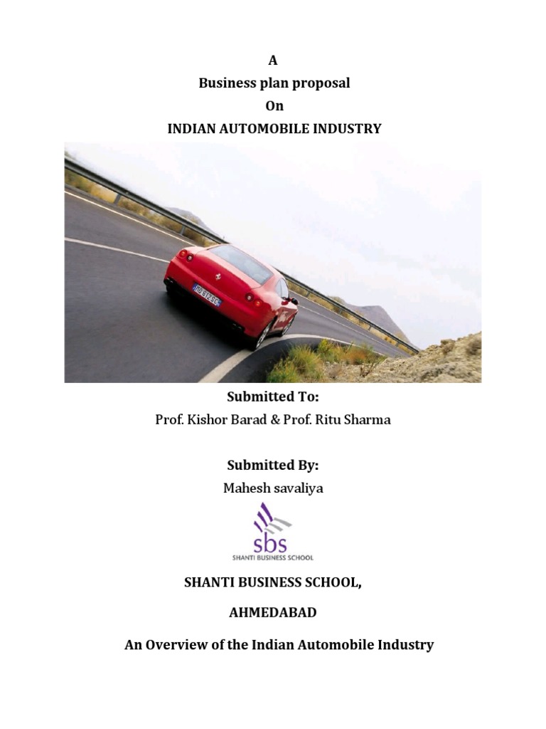 Automobile Car Industry Proposal | PDF | Motor Vehicle | Private Transport