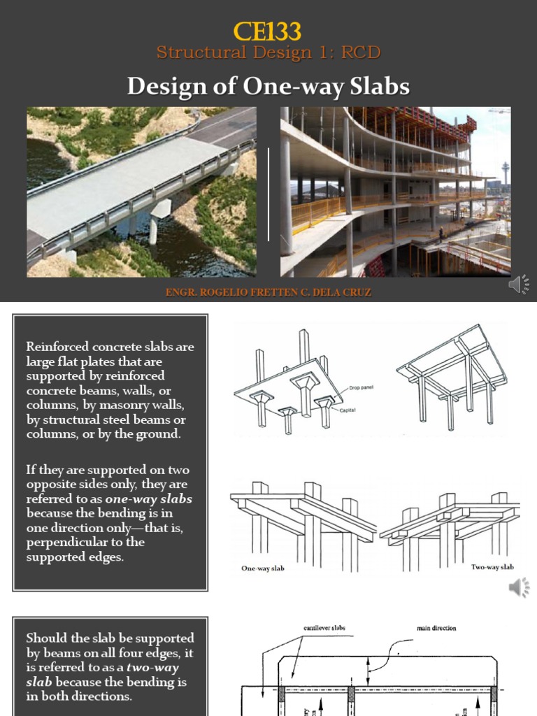 One-Way Slab Design Guidelines | PDF | Bending | Beam (Structure)