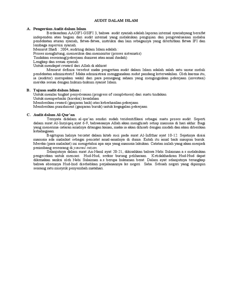 Auditing Islam Pdf