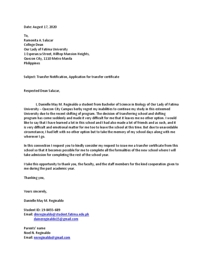 Withdrawal Letter