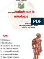 Généralités Sur La Myologie DR RETIA