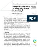 Identifying and Prioritizing Safety Practices Affecting Construction Labour Productivity