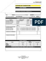 Dossier de Candidature