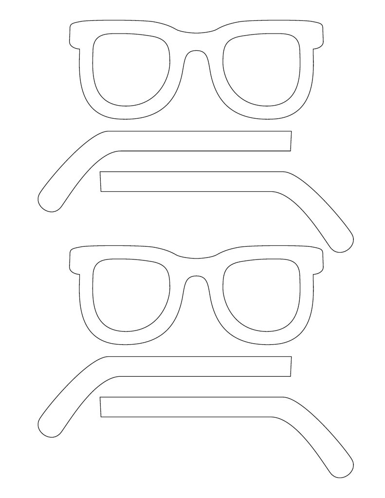 Free Printable Cardboard Glasses Template