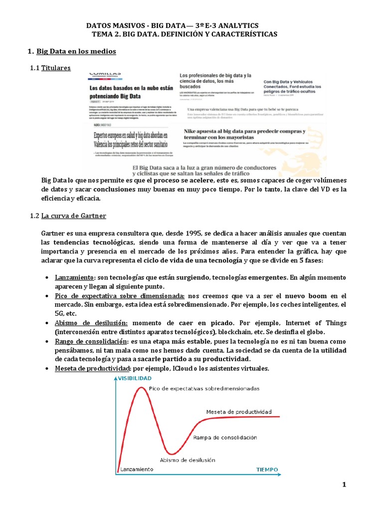La Curva de Gartner y Big Data | PDF | Big Data | Información