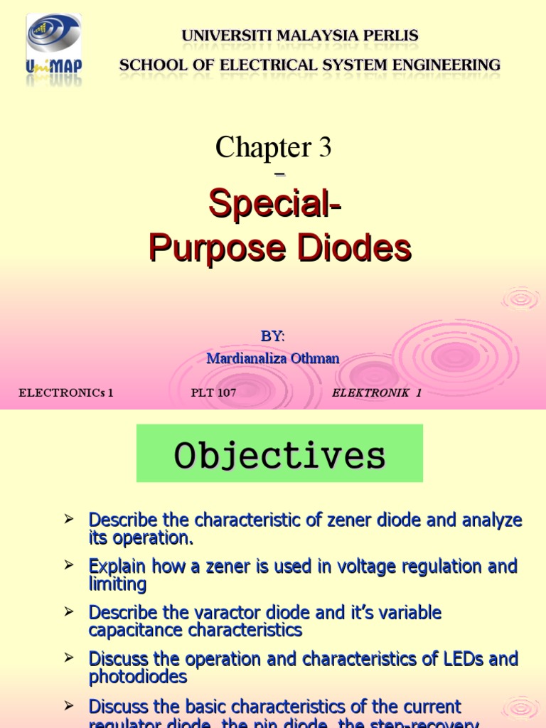 Special Purpose Diodes Overview | PDF | Diode | P–N Junction