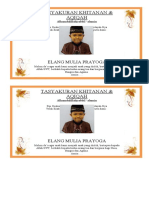 Tasyakuran Khitanan & Aqiqah: Elang Mulia Prayoga